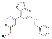 4-(6-methoxypyrimidin-4-yl)-N-(pyridin-2-ylmethyl)-1H-pyrrolo[2,3-b]pyridin-6-amine