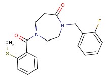 4-(2-fluorobenzyl)-1-[2-(methylthio)benzoyl]-1,4-diazepan-5-one