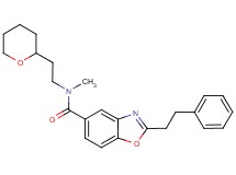 N-methyl-2-(2-phenylethyl)-N-[2-(tetrahydro-2H-pyran-2-yl)ethyl]-1,3-benzoxazole-5-carboxamide