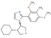 1-{(3R*,4R*)-4-[2-(2,4-dimethoxy-3-methylphenyl)-1H-imidazol-1-yl]tetrahydrofuran-3-yl}piperidine