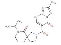 7-isopropyl-2-[(2-methyl-7-oxo-4,7-dihydro[1,2,4]triazolo[1,5-a]pyrimidin-6-yl)carbonyl]-2,7-diazaspiro[4.5]decan-6-one