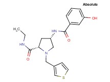 (4S)-N-ethyl-4-[(3-hydroxybenzoyl)amino]-1-(3-thienylmethyl)-L-prolinamide