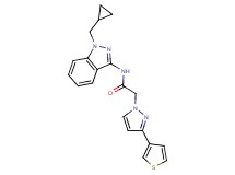 N-[1-(cyclopropylmethyl)-1H-indazol-3-yl]-2-[3-(3-thienyl)-1H-pyrazol-1-yl]acetamide