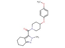 3-{[4-(4-methoxyphenoxy)-1-piperidinyl]carbonyl}-2-methyl-4,5,6,7-tetrahydro-2H-indazole