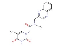 N-methyl-2-(5-methyl-2,4-dioxo-3,4-dihydropyrimidin-1(2H)-yl)-N-(quinoxalin-2-ylmethyl)acetamide