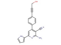 2-amino-4-[4-(3-hydroxyprop-1-yn-1-yl)phenyl]-6-(1H-pyrrol-2-yl)nicotinonitrile