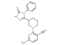 6-methyl-2-[3-(5-oxo-4-phenyl-4,5-dihydro-1H-1,2,4-triazol-3-yl)piperidin-1-yl]nicotinonitrile
