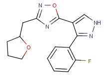 5-[3-(2-fluorophenyl)-1H-pyrazol-4-yl]-3-(tetrahydro-2-furanylmethyl)-1,2,4-oxadiazole