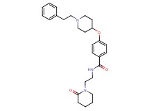 N-[2-(2-oxo-1-piperidinyl)ethyl]-4-{[1-(2-phenylethyl)-4-piperidinyl]oxy}benzamide