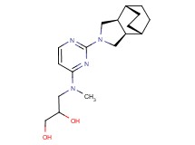 3-[{2-[(1R*,2R*,6S*,7S*)-4-azatricyclo[5.2.2.0~2,6~]undec-4-yl]-4-pyrimidinyl}(methyl)amino]-1,2-propanediol
