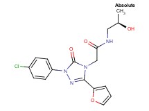 2-[1-(4-chlorophenyl)-3-(2-furyl)-5-oxo-1,5-dihydro-4H-1,2,4-triazol-4-yl]-N-[(2R)-2-hydroxypropyl]acetamide