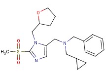 N-benzyl-1-cyclopropyl-N-{[2-(methylsulfonyl)-1-(tetrahydro-2-furanylmethyl)-1H-imidazol-5-yl]methyl}methanamine