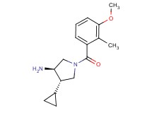 (3R*,4S*)-4-cyclopropyl-1-(3-methoxy-2-methylbenzoyl)pyrrolidin-3-amine