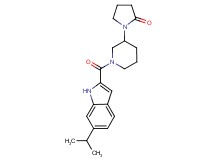 1-{1-[(6-isopropyl-1H-indol-2-yl)carbonyl]piperidin-3-yl}pyrrolidin-2-one