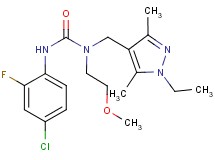 N'-(4-chloro-2-fluorophenyl)-N-[(1-ethyl-3,5-dimethyl-1H-pyrazol-4-yl)methyl]-N-(2-methoxyethyl)urea