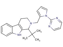 1-tert-butyl-2-{[1-(2-pyrimidinyl)-1H-pyrrol-2-yl]methyl}-2,3,4,9-tetrahydro-1H-beta-carboline