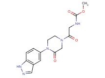 methyl {2-[4-(1H-indazol-5-yl)-3-oxo-1-piperazinyl]-2-oxoethyl}carbamate