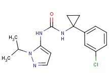 N-[1-(3-chlorophenyl)cyclopropyl]-N'-(1-isopropyl-1H-pyrazol-5-yl)urea