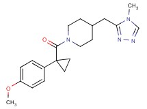 1-{[1-(4-methoxyphenyl)cyclopropyl]carbonyl}-4-[(4-methyl-4H-1,2,4-triazol-3-yl)methyl]piperidine