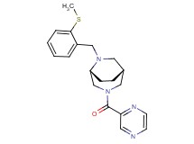 (1R*,5R*)-6-[2-(methylthio)benzyl]-3-(2-pyrazinylcarbonyl)-3,6-diazabicyclo[3.2.2]nonane