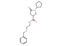 N-[2-(benzyloxy)ethyl]-1-cyclopentyl-5-oxo-3-pyrrolidinecarboxamide