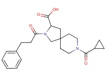 8-(cyclopropylcarbonyl)-2-(3-phenylpropanoyl)-2,8-diazaspiro[4.5]decane-3-carboxylic acid