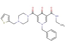 1-benzyl-N-ethyl-4-oxo-5-{[4-(2-thienylmethyl)-1-piperazinyl]carbonyl}-1,4-dihydro-3-pyridinecarboxamide