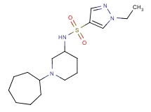 N-(1-cycloheptyl-3-piperidinyl)-1-ethyl-1H-pyrazole-4-sulfonamide