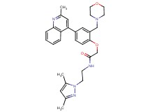 N-[2-(3,5-dimethyl-1H-pyrazol-1-yl)ethyl]-2-[4-(2-methyl-4-quinolinyl)-2-(4-morpholinylmethyl)phenoxy]acetamide