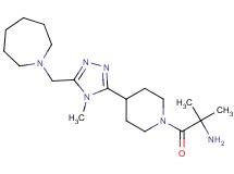(2-{4-[5-(1-azepanylmethyl)-4-methyl-4H-1,2,4-triazol-3-yl]-1-piperidinyl}-1,1-dimethyl-2-oxoethyl)amine dihydrochloride