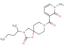 3-(1-methylbutyl)-8-[(1-methyl-2-oxo-1,2-dihydropyridin-3-yl)carbonyl]-1-oxa-3,8-diazaspiro[4.5]decan-2-one