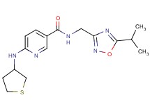 N-[(5-isopropyl-1,2,4-oxadiazol-3-yl)methyl]-6-(tetrahydro-3-thienylamino)nicotinamide