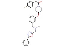 1-[3-({1-[(4-fluorophenyl)acetyl]-4-piperidinyl}oxy)phenyl]-N-methyl-N-[(5-phenyl-1,3,4-oxadiazol-2-yl)methyl]methanamine