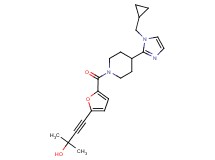 4-[5-({4-[1-(cyclopropylmethyl)-1H-imidazol-2-yl]piperidin-1-yl}carbonyl)-2-furyl]-2-methylbut-3-yn-2-ol