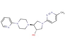 (3S*,4S*)-1-(6-methyl-3-pyridazinyl)-4-[4-(2-pyridinyl)-1-piperazinyl]-3-pyrrolidinol