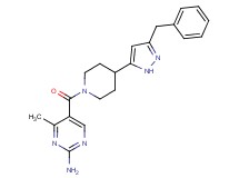 5-{[4-(3-benzyl-1H-pyrazol-5-yl)piperidin-1-yl]carbonyl}-4-methylpyrimidin-2-amine
