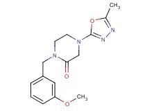 1-(3-methoxybenzyl)-4-(5-methyl-1,3,4-oxadiazol-2-yl)piperazin-2-one