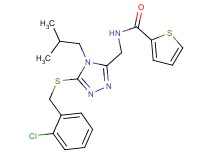 N-({5-[(2-chlorobenzyl)thio]-4-isobutyl-4H-1,2,4-triazol-3-yl}methyl)-2-thiophenecarboxamide