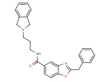 2-benzyl-N-[3-(1,3-dihydro-2H-isoindol-2-yl)propyl]-1,3-benzoxazole-5-carboxamide