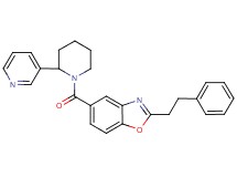 2-(2-phenylethyl)-5-{[2-(3-pyridinyl)-1-piperidinyl]carbonyl}-1,3-benzoxazole