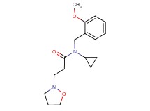 N-cyclopropyl-3-isoxazolidin-2-yl-N-(2-methoxybenzyl)propanamide