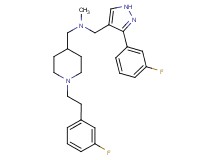 ({1-[2-(3-fluorophenyl)ethyl]-4-piperidinyl}methyl){[3-(3-fluorophenyl)-1H-pyrazol-4-yl]methyl}methylamine