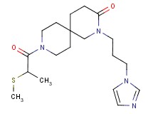 2-[3-(1H-imidazol-1-yl)propyl]-9-[2-(methylthio)propanoyl]-2,9-diazaspiro[5.5]undecan-3-one