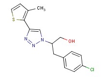 3-(4-chlorophenyl)-2-[4-(3-methyl-2-thienyl)-1H-1,2,3-triazol-1-yl]propan-1-ol