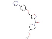 4-(methoxymethyl)-1-[(5-{[4-(1H-1,2,4-triazol-1-yl)phenoxy]methyl}-3-isoxazolyl)carbonyl]piperidine