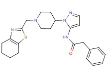 2-phenyl-N-{1-[1-(4,5,6,7-tetrahydro-1,3-benzothiazol-2-ylmethyl)-4-piperidinyl]-1H-pyrazol-5-yl}acetamide