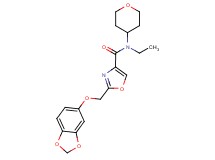 2-[(1,3-benzodioxol-5-yloxy)methyl]-N-ethyl-N-(tetrahydro-2H-pyran-4-yl)-1,3-oxazole-4-carboxamide
