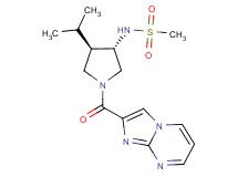 N-[(3S*,4R*)-1-(imidazo[1,2-a]pyrimidin-2-ylcarbonyl)-4-isopropyl-3-pyrrolidinyl]methanesulfonamide