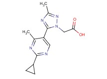 [5-(2-cyclopropyl-4-methylpyrimidin-5-yl)-3-methyl-1H-1,2,4-triazol-1-yl]acetic acid