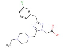 {3-(3-chlorobenzyl)-5-[(4-ethylpiperazin-1-yl)methyl]-1H-1,2,4-triazol-1-yl}acetic acid